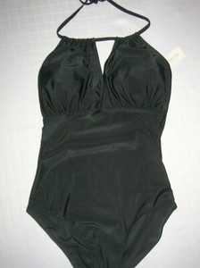 Women-039-s-Black-One-Piece-Swim-Suit-Tie-able-Strap-T32