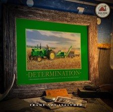 John Deere Tractor Motivational Poster Art Print Farming Charles Freitag Artwork