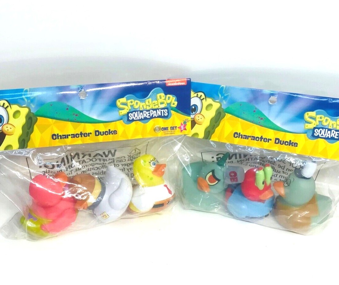 Nickelodeon **SPONGEBOB SQUAREPANTS 2024 RUBBER DUCKS 3PC SET