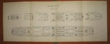 OPHIR (Orient) RARE 1894 DECK PLAN