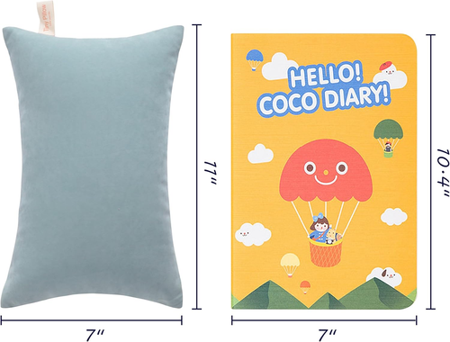 2 Pack Mini Pillows, 11X7 Inches, Soft Washable Travel Nap Pillows, Greyish Gree - Picture 3 of 12