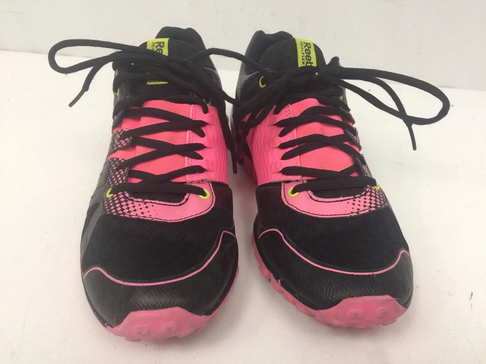 Zapatos para correr Reebok Realflex 3d con marco fusible para mujer talla 6 negros y rosas usados en excelente estado Foto 4 de 4