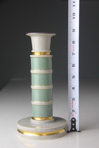 VTG Royal Copenhagen Thorkild Olsen Green Gray Crackle Glaze Candle Holder RARE! - Picture 11 of 16