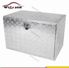 36"x 24"x 25" Heavy Duty Aluminum Stripes Plated Tool Box Underbody Truck Box