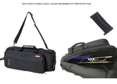 GEWA 253100 CUSTODIA BORSA PROFESSIONALE GIG BAG PER TROMBA A ZAINO IMBOTTITA