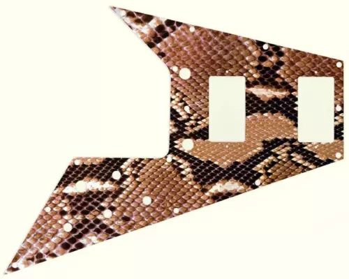 Gibson Flying V Pickguard for '67 Re-Issue Guitar Custom Graphical Snake Skin 2