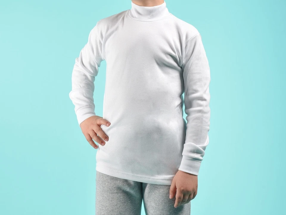 Maglia lupetto da bambino bambina manica lunga cotone garzato Bimbi per sempre