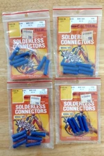 Radio Shack Solderless Vinyl Butt Connectors Cal Term CP-76 3 Packs + 4 extras