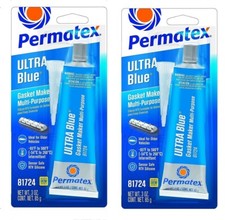 2 Pack Of Permatex 81724 3 Oz Ultra Blue RTV Silicone Gasket Maker