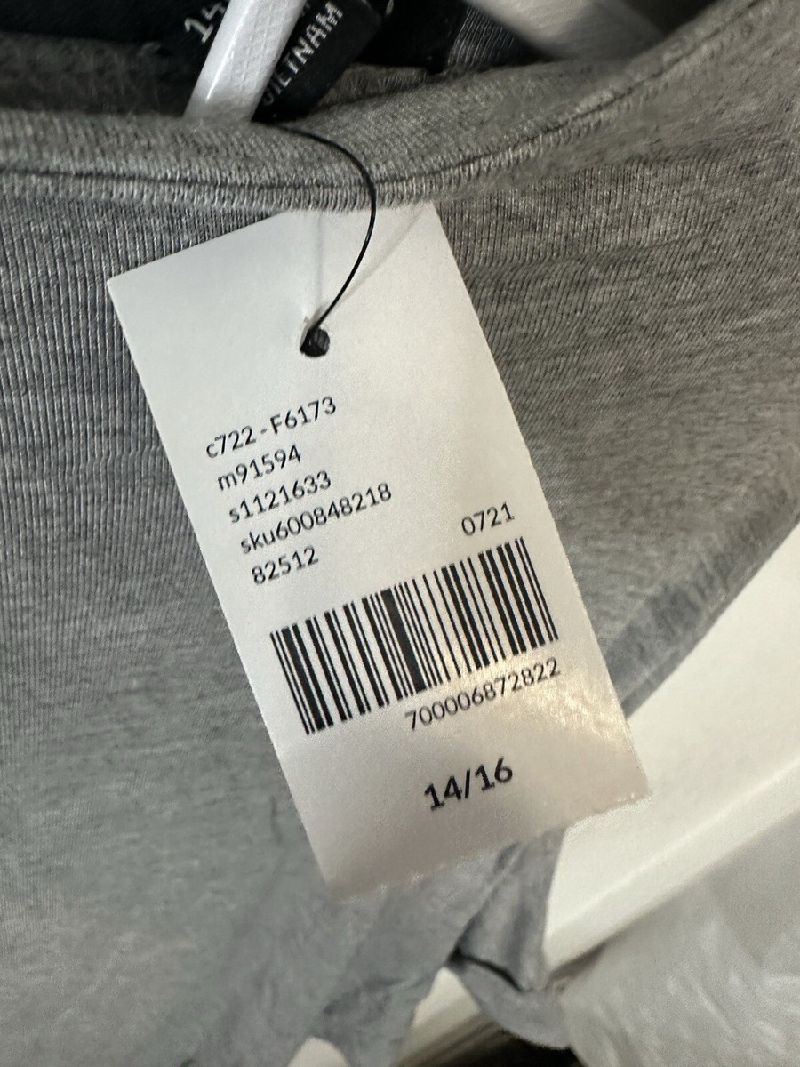 フリープラス Lane Bryant Gray High Scoop Neck Cinch Side Dress Size 14/16 | eBay