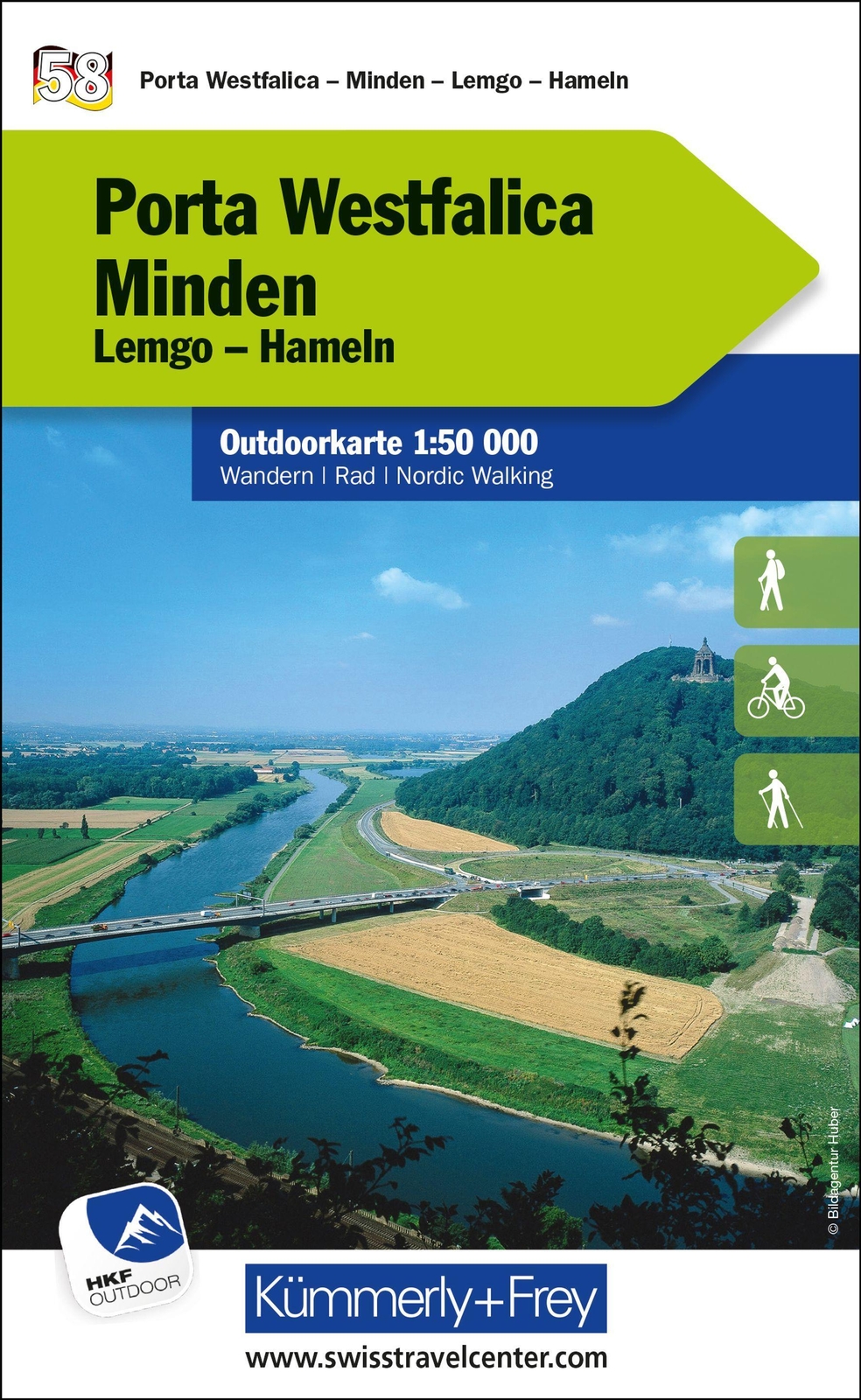 Porta Westfalica - Minden Lemgo, Hameln Nr. 58 Outdoorkarte