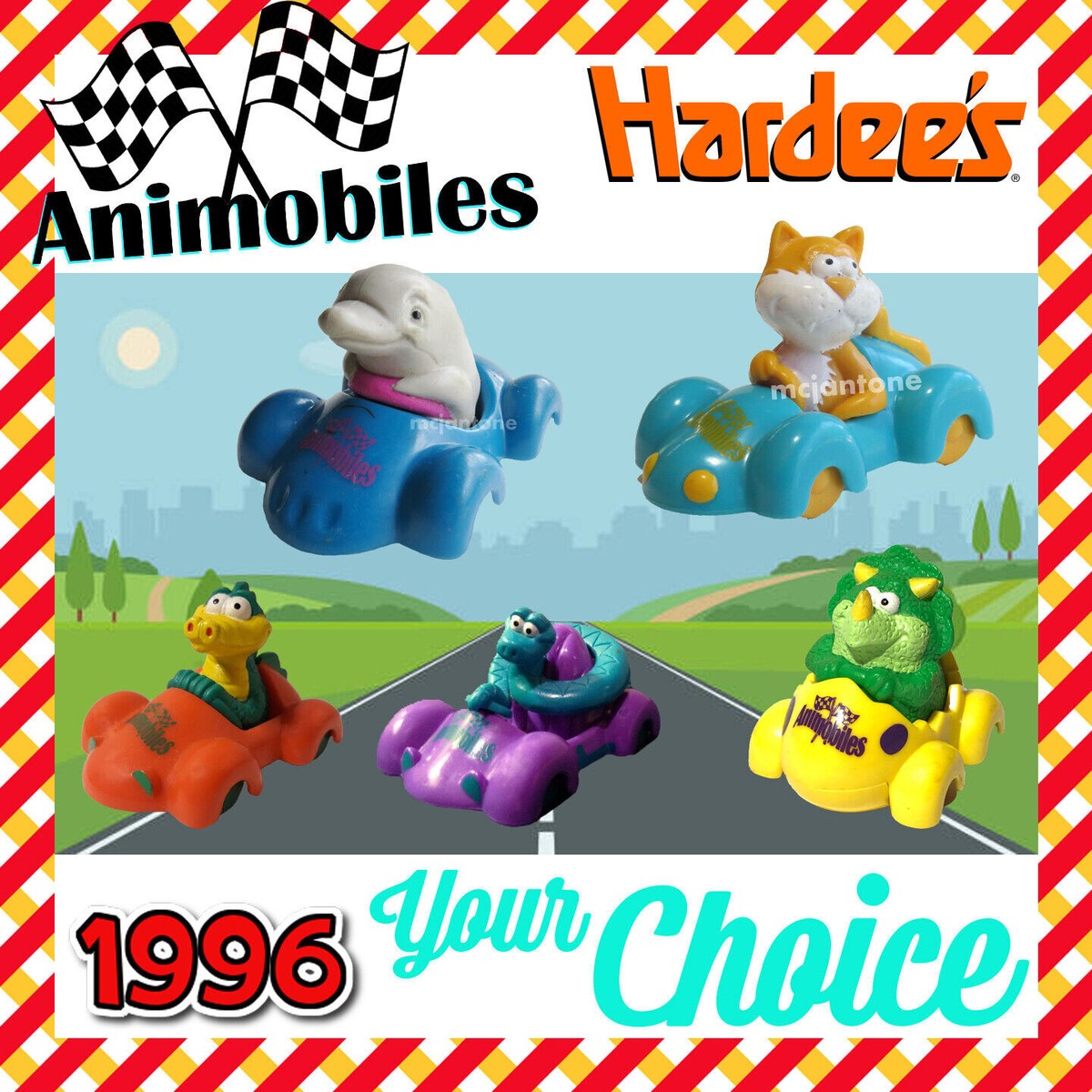 Hardees 1996 ANIMOBILES Animal Car CAT DOLPHIN AniMobile Vehicle