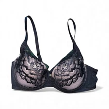Natori Flora Contour Underwire T-Shirt Bra 721150 Black 34D