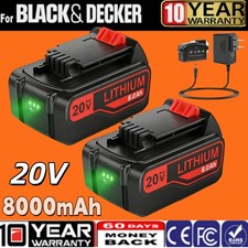 FOR Black  Decker 8.0Ah 20Volt LB2X4020 Battery 20V MAX Lithium LBXR20 LBX20