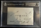 Jerry Granville Hand Drawn Sketch Play 4x6 Index Card Beckett Autograph BAS