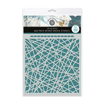 Andy Skinner Schablone 8'' x 8'' Mixed Media String Maze