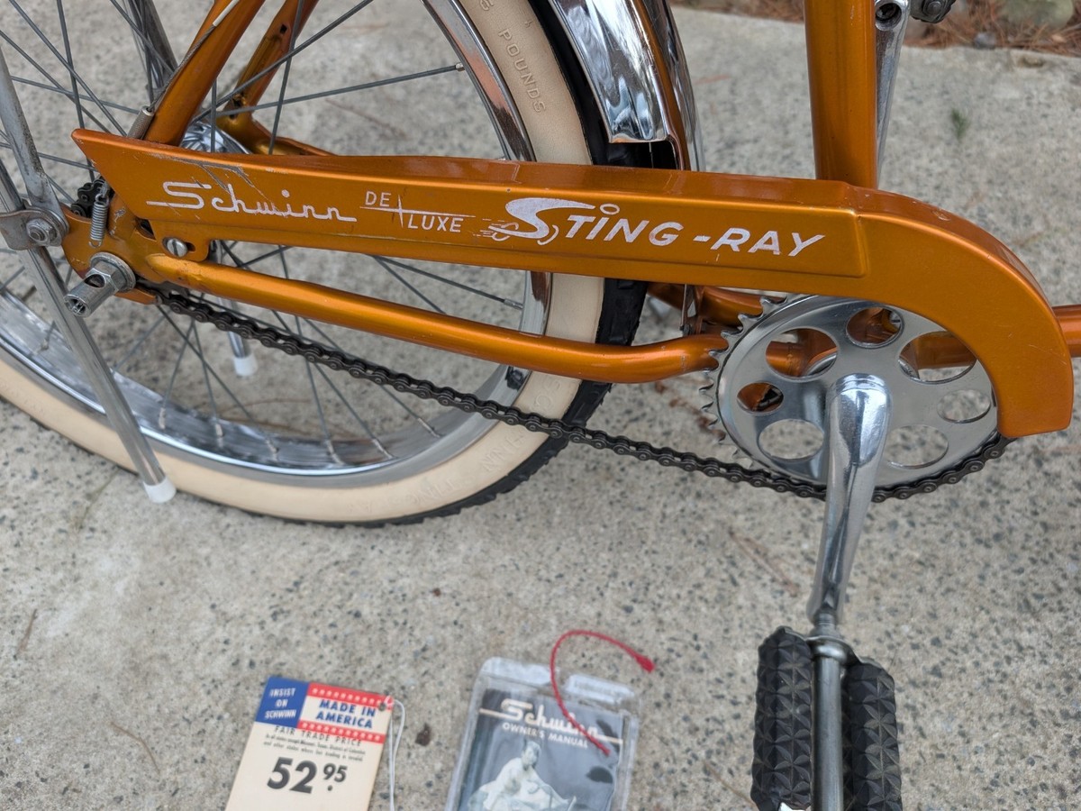 SCHWINN 1966 COPPERTONE 3 SPEED DELUXE STINGRAY BICYCLE ORIGINAL