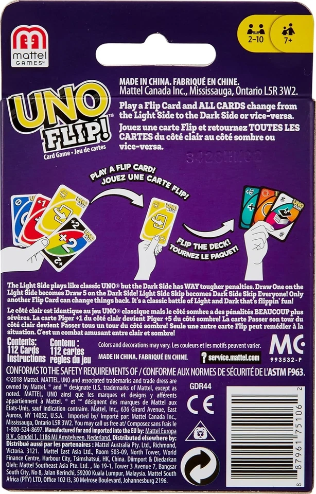 ADN UNO FLIP Playing Card Game for 4-7 Yrs, Set of 112 Cards For Kids - Image 4 of 4