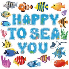 Bulletin Board Decorations Summer Cutouts Chalkboard Classroom Decor Beach ...