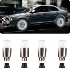 4pcs Led Tire Valve Stem Lights White Waterproof Neon Air Caps For Car Bike Truc 4pcs Led Tire Valve Stem Lights White Waterproof Neon Air Caps For Car Bike Truc