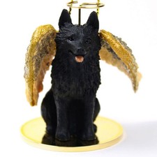 Schipperke Ornament Angel Figurine Hand Painted