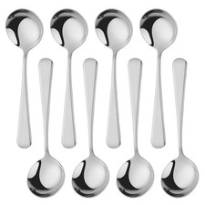 6.3 Inch Soup Spoons, Food-Grade Stainless Steel Round Spoon  Teaspoons Set,...