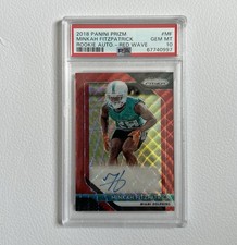 2018 Panini Prizm Rookie Auto Red Wave Prizm /199 Minkah Fitzpatrick PSA 10