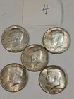LOT OF 5 1964 KENNEDY HALF DOLLARS! NICE! LOOK!