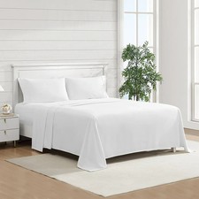 Jennifer Adams Home Eternal 4-piece Sheet Set - White - Cal King Size - 726240