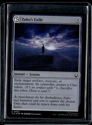 Zuko's Exile - 3 - Foil - TLA - NM - MTG Magic the Gathering