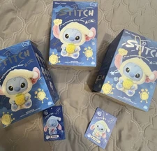 Lot of 3 Miniso Eat Something Stitch Plush Keychain New!