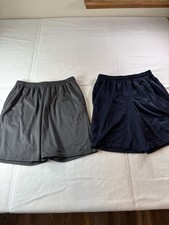 Champion Mesh Shorts 90s Y2K Gym w/Pockets Navy Gray Mens L