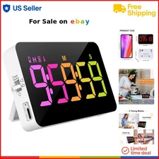 Kitchen Digital Timer Rechargeable LED Display Countdown Up Kids Adults