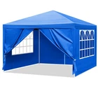10'x10' Canopy Patio Tent Gazebo Waterproof  Party Tent for Wedding Blue