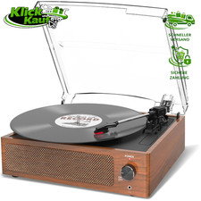 Schallplattenspieler mit Lautsprecher 3-Gang-Riemenantrieb Bluetooth