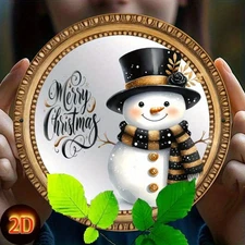 1pc Vintage Rustic Aluminum Round Wall Art Sign - 8x8 Inch English Spring Spanis