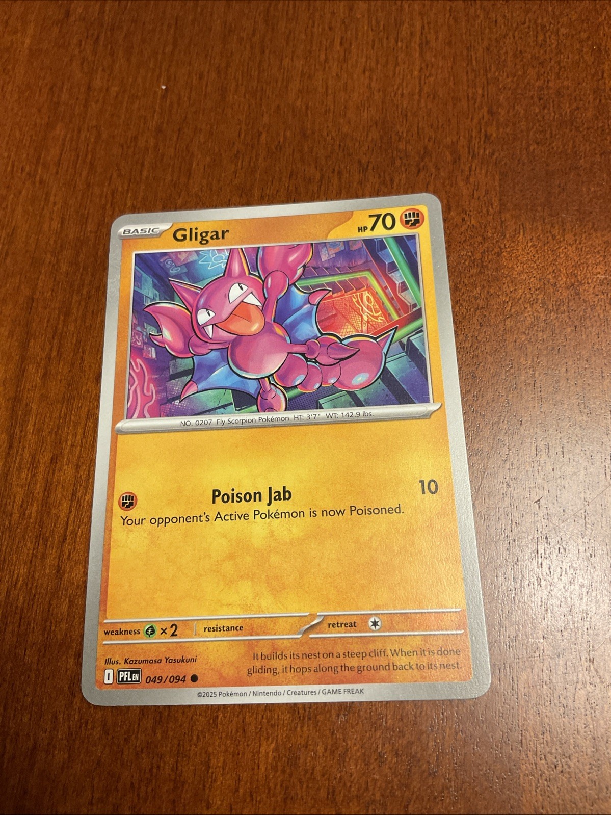 Gligar 049/094 Phantasmal Flames Regular Pokemon TCG Card