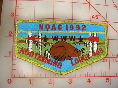 OA Lodge 443 NOOTEEMING collectible 1992 NOAC flap patch (mO)