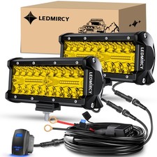 7 Inch Amber Led Pods Driving Lights With Rocker Switch Wiring Harness Kit 7 Inch Amber Led Pods Driving Lights With Rocker Switch Wiring Harness Kit
