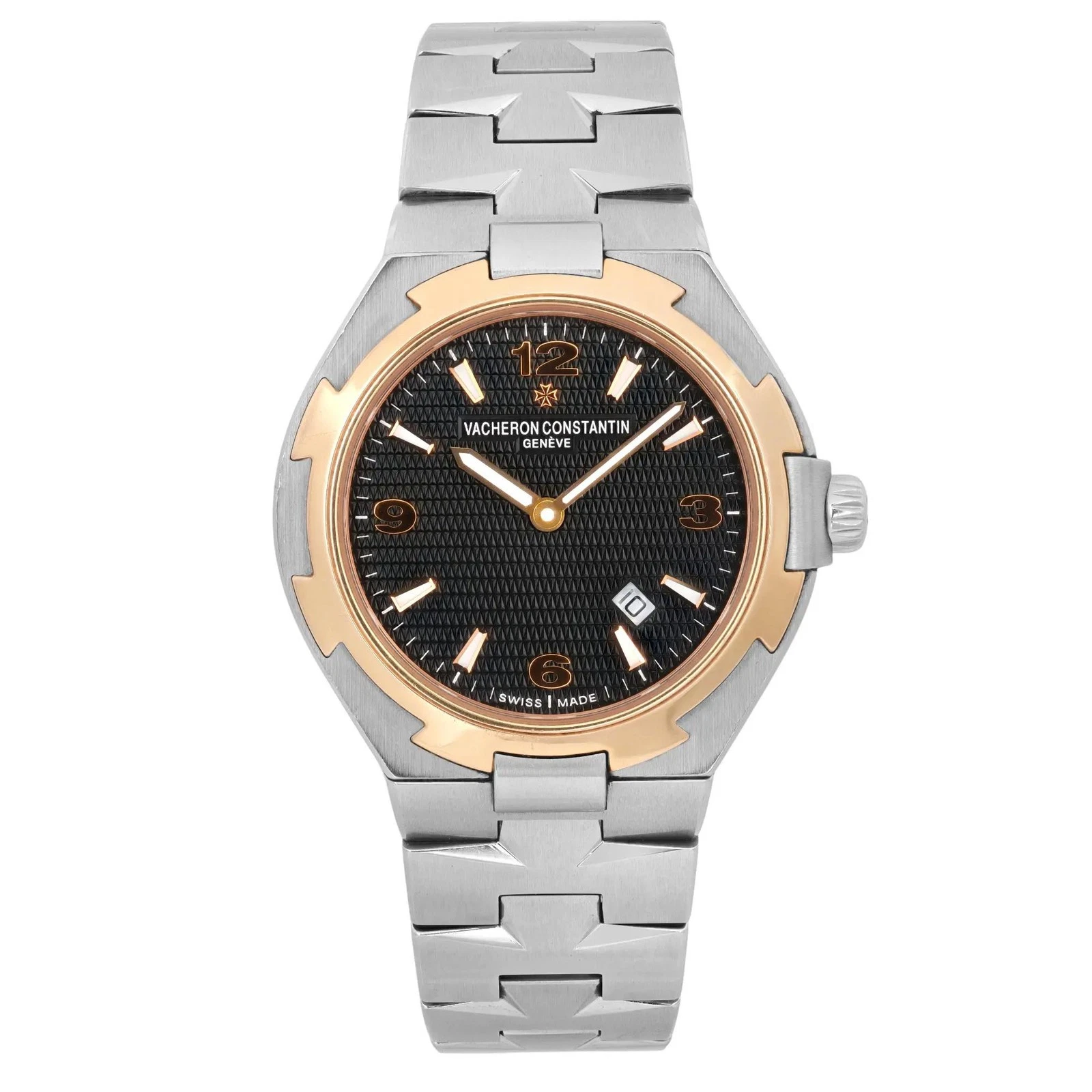 Vacheron Constantin — Vacheron Constantin Overseas 18K Rose Gold Steel Black Dial Watch 25250