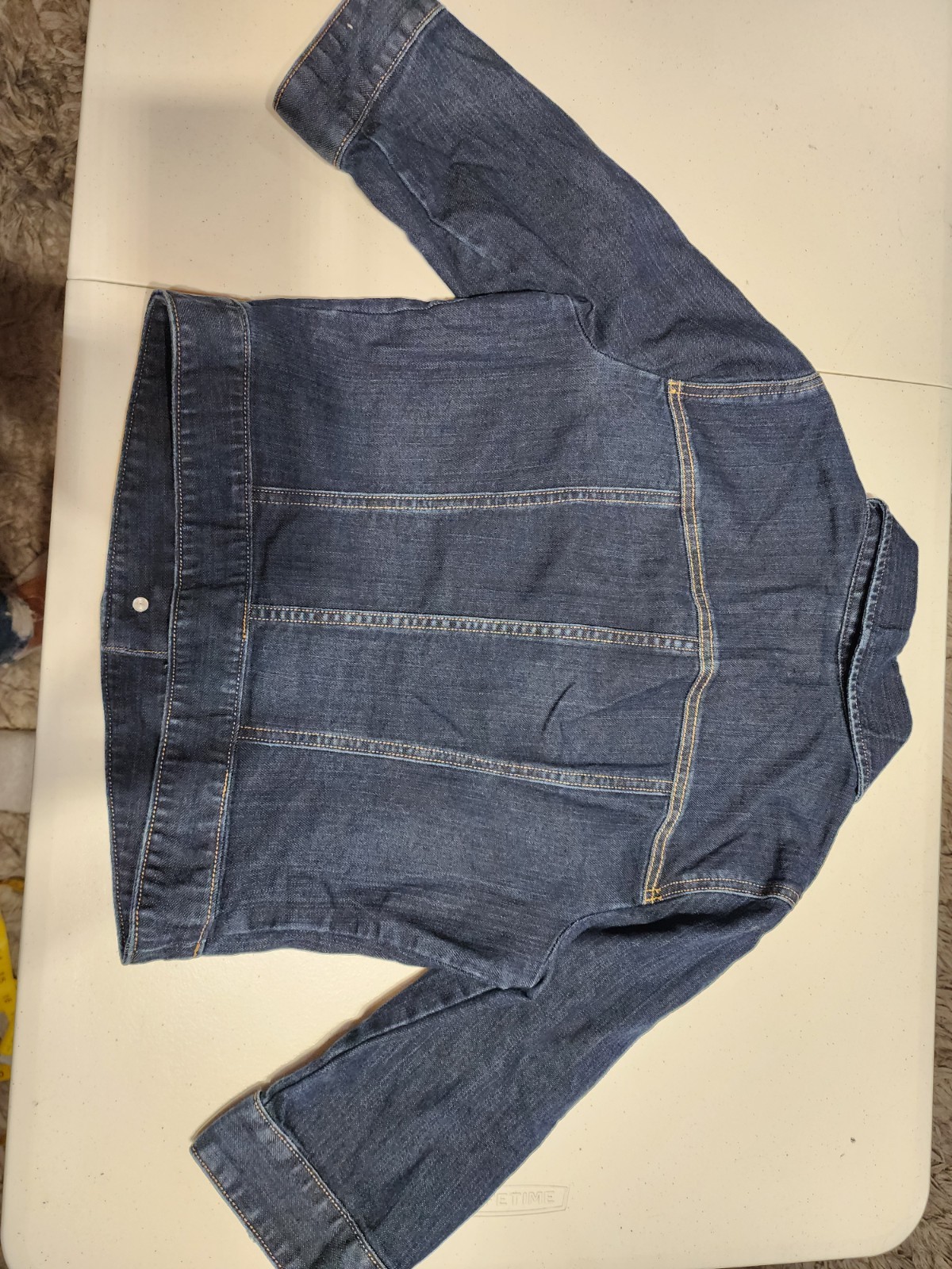 LOFT S Denim Jacket Button Front Collared Pockets… - image 4