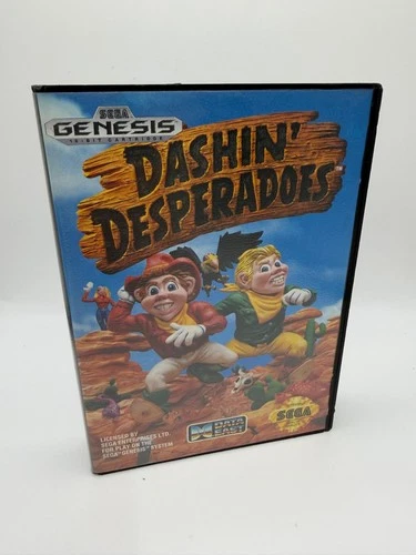 Vintage Dashin' Desperadoes Sega Genesis Game WORKING PAL ENG Used