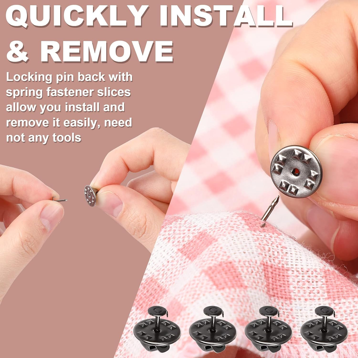 120 Pairs Silver Butterfly Clutch Tie Tacks Pin Back Metal Locking Replacement w