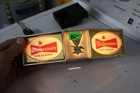 VINTAGE BUDWEISER KING OF BEERS LIGHT BAR/CASH REGISTER SIGN WORKS