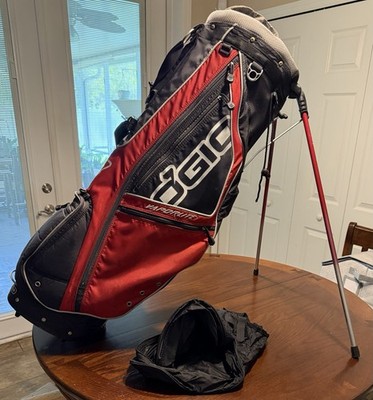 OGIO Vaporlite Woodside Stand Golf Bag 8-Way Dividers,Red/Black,zippers all  work