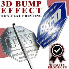 FAFO Security Sign 3D Metal Funk around and Find Out Sign with Stake 10" Weather