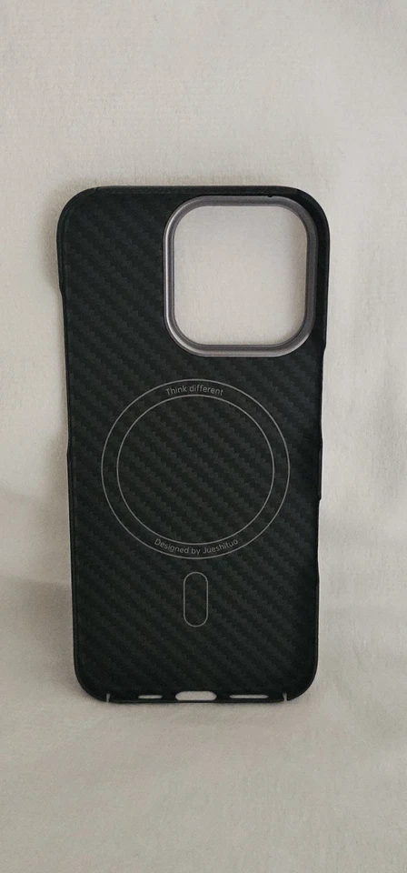 2 Funda Carcasa iPhone 16 Pro Aramida Fibra de Carbono Ultra Delgada MagSafe Mondrian 3IN1 Foto 3 de 4