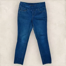 Jag Jeans Pull On High Rise Slim Leg Jeggings size 10 Blue