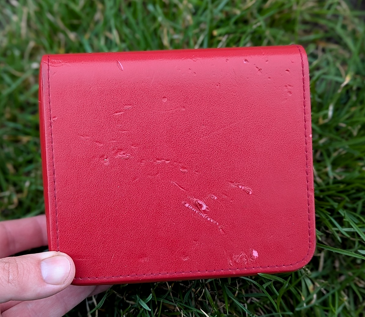 Vintage OMEGA Watch Box Red Case Original Swiss Empty Storage