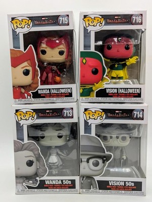 Funko Pop! Marvel WandaVision Wanda 50s #713 Vision 50s #714 Halloween #715 #716